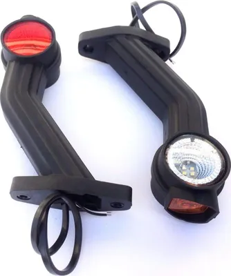Produktbild von 2x 3-fuktionale links und rechts LED Umrissleuchte, Begrenzungsleuchte für Anhänger, LKW