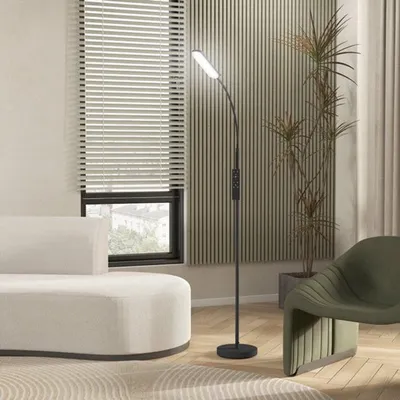 Produktbild von Stehlampe mit dimmbaren LEDs – 360 Grad verstellbar – 4 Helligkeitsstufen – von warmweiß bis kaltweiß
