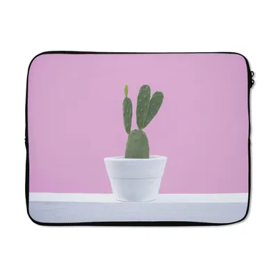 Produktbild von MuchoWow® Laptop Hülle 13 Zoll Kaktus im Topf Laptoptasche - Laptophülle - Sleeve - Rundumschutz