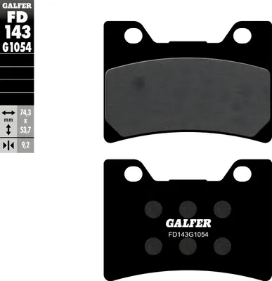 Produktbild von Bremsbeläge Set Galfer 2x FD143G1054 Semi-Metall vorne für Yamaha FZR Exup R 1000 ccm Bj. 1993 - 1995