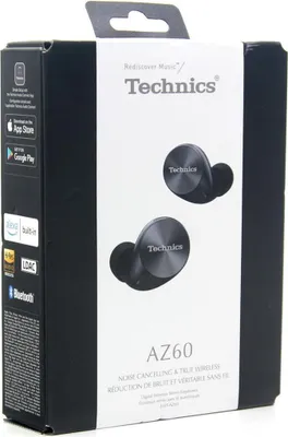 Produktbild von Technics EAH-AZ60E-K Slúchadlá a náhlavná súprava True Wireless Stereo (TWS) in Ear Calls/Music USB Type-C Bluetooth Black