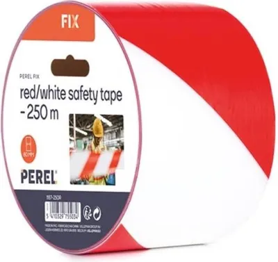 Immagine prodotto di Nastro di sicurezza rosso/bianco - 250 M - Bobina
