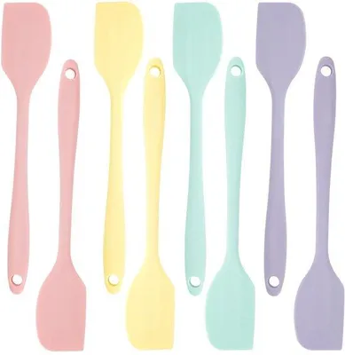 Immagine prodotto di Ibenzoa® Set di spatole in silicone, 21,5 cm, composto da 8 pezzi, colori assortiti, resistenti al calore fino a 230°C, lavabili in lavastoviglie, ideali per padelle antiaderenti