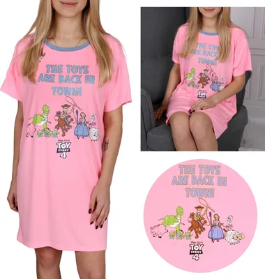 Produktbild von DISNEY Toy Story Neonpinkes kurzärmeliges Nachthemd für Damen M