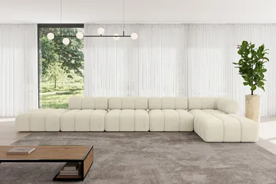 Produktbild von ALTDECOR Modulares Sofa Ecksofa in L-Form - Kerru-L3 - 475x190x70 cm Beige universal, links/rechts Corner modular Sofa Eckcouch Couch Wohnlandschaft Cauchsofa Polstersofa
