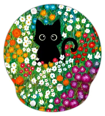 Produktbild von Ergonomisches Mauspad mit Gelkissen und Katzenblumen