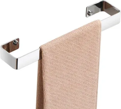 Productafbeelding van Handdoekrek RVS, Handdoekhouder met Boorgaten, Gastendoekhouder voor Badkamer en Keuken, 30 cm, Chroom, Duurzaam en Stijlvol