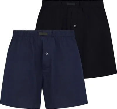 Produktbild von Bruno Banani Herren 2er Pack Boxershort Loose Fit Baumwolle Marine Schwarz