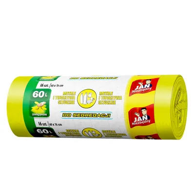 Obrázok produktu pre Žlté plastové vložky do koša 60 litrov