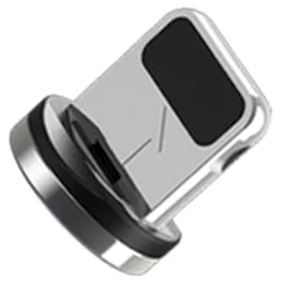 Imagen del producto de Adaptador magnético Lightning USAMS, color plateado/plateado, modelo SJ157USBTA (US-SJ157)
