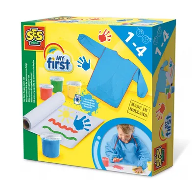 Produktbild von SES Creative My First - Mein erstes Fingerfarbenset, Blau, Grün, Rot, Gelb, Waschbar, Gluten-frei