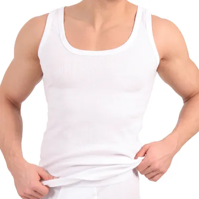 Produktbild von Celodoro Herren Unterhemd (5er Pack) Doppelripp Tanktop aus Baumwolle 6/L