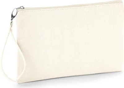 Image de Westford Mill W520 | Canvas Wristlet Pouch 26 x 17 cm - Couleur : Natural/Naturel - Taille : One Size