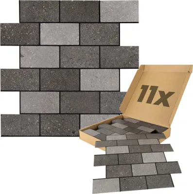 Produktbild von Dalsys 11x Wandpaneele selbstklebend 0,87m² Grau-Mix