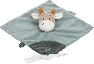Productafbeelding van Nattou knuffeldoek van katoen, Luan giraf, groen/beige