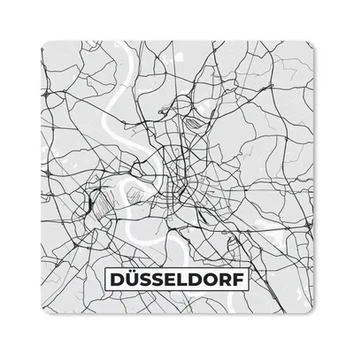 Produktbild von MuchoWow® Mauspad Mousepad Düsseldorf - Karte - Stadtplan - Deutschland 30x30 cm - Mousepads - Maus Mat - Pad - Mausunterlage - Gaming