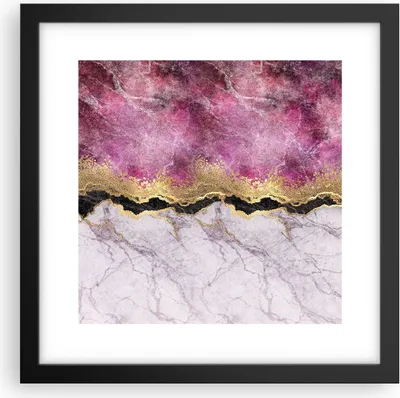 Produktbild von Gerahmtes Poster - Schwarzer Rahmen - Rosa golden Hintergrund - 30x30 cm - Wand Bild - Wanddeko - Wandbilder - Kunstposter - Wandposter - Bilderrahmen - Bilder - Kunstdruck - P2BAC30x30-5038