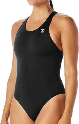 Image de Maillot de bain une pièce solid couleur noir, modèle Elite Maxfit, marque Tyr, taille 30 (pour femme)