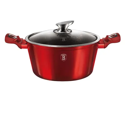 Obrázok produktu pre Hrniec s mramorovým povrchom a pokrievkou 30cm METALLIC LINE BURGUNDY EDITION 19084