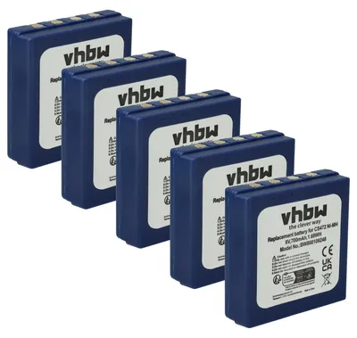 Produktbild von vhbw 5x Akku Ersatz für HBC BA222060, BA222061, BA203060, FBFUB03, AF-FUB03M, KH68302500 für Funkgerät, Walkie Talkie (700 mAh, 6 V, NiMH)