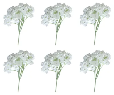 Produktbild von 6 künstliche Blumen, naturgetreu, UV-beständig, aus Seide, als Tischdekoration für drinnen und draußen, farbenfrohe künstliche Blüten
