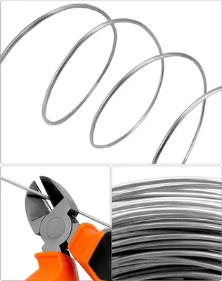 Flexibles Aluminiumdraht 30m Ø2mm für Schmuckherstellung, Metallskulpturen und Gartenarbeit - Silberfarbe
