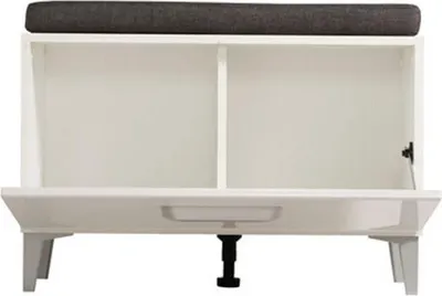 Produktbild von Dmora Eingangsschrank Ceranesi 75x35x53h cm Weiß, ein Regal, eine Tür