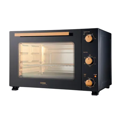 Produktbild von Cooks Professional 48L Mini-Ofen – Elektrischer Multifunktions-Tischherd 1800W | Schwarz/Kupfer