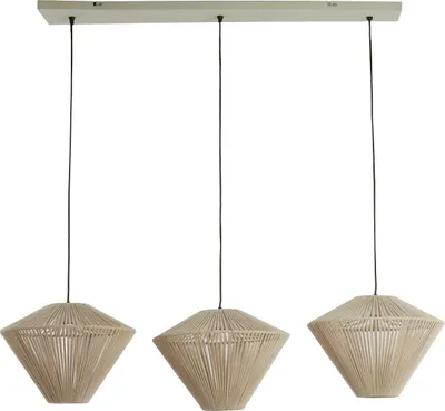 Image de Light & Living - suspension - Felida - beige - métal - grande lampe de table à manger - E27 - 2980743