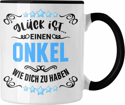 Produktbild von Trendation - Bester Onkel Geschenk von Nichte Neffe Lustige Tasse Spruch Geschenke für Onkel Nichten Geschenkidee (Schwarz)