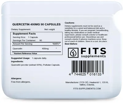 Obrázek produktu pro Kvercetin 400 mg, 90 tobolek
