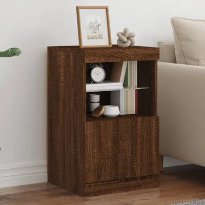 Produktbild von vidaXL Sideboard mit LED-Leuchten Braun Eichen-Optik 41x37x67 cm