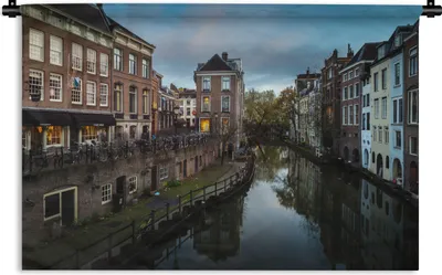 Produktbild von MuchoWow® Wandteppich Wandbehang Wolken - Wasser - Utrecht 120x80 cm Tapisserie Dekoration Wandtuch - Wanddekorationen - Wandtücher