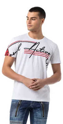 Produktbild von CT796–Herren T-Shirt mit Rundhals und Print-Design