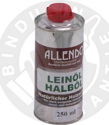 Produktbild von Leinöl - Halböl  250 ml Dose,anwendungsfreundliche   Holzimprägnierung inkl. Pinsel zum Auftragen