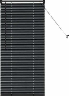 Image de vidaXL Stores vénitiens noirs, 60 x 2,5 x 130 cm, aluminium