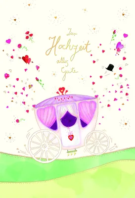 Produktbild von Hochzeit`s Art - Glückwunschkarte im Format 11,5 x 17 cm mit Umschlag