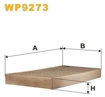 Produktbild von WIX FILTERS WP9273 Innenraumfilter Pollenfilter passend für MERCEDES-BENZ SLK (R171) Aktivkohle