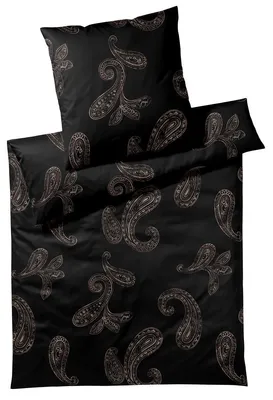 Produktbild von JOOP! Mako-Satin-Bettwäsche-Garnitur Paisley Farbe Black Größe 200x220+2x70x90