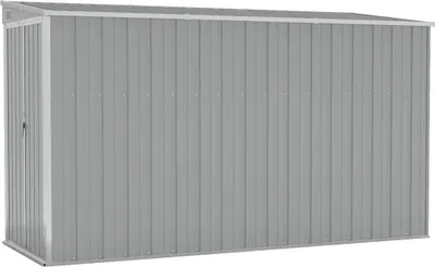 Produktbild von vidaXL Anbauschuppen Grau 118x288x178 cm Verzinkter Stahl
