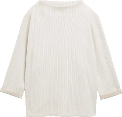 Produktbild von Tom Tailor Sweatshirt mit Stehkragen, 7/8-Arm und Melange-Optik