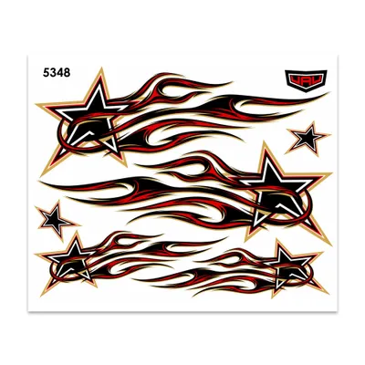 Immagine prodotto di Stella adesiva in fiamme rosse 35 x 25 cm