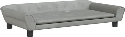 Zdjęcie produktu dla vidaXL Legowisko dla psa jasnoszare 100x50x21 cm aksamitne