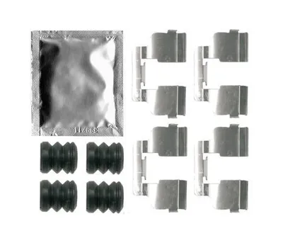 Produktbild von BOSCH 1 987 474 749 Zubehörsatz Scheibenbremsbelag Vorne für RENAULT TWINGO II (CN0) CLIO II (BB0/1/2, CB0/1/2) TWINGO I (C06) für DACIA SANDERO