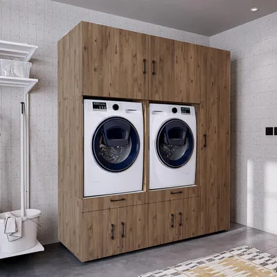 Immagine prodotto di Roomart SERIE 3 Mobile da appoggio per lavatrice, larghezza 179 cm, rovere