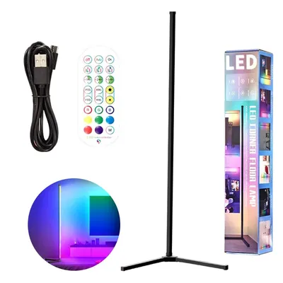 Produktbild von RGBIC LED Stehlampe, Bluetooth App, 3-teilig, Musik Sync Licht, Ambientelampe, dimmbar, Tischlampe, Standleuchte