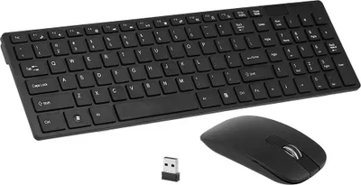 Produktbild von K-06 2.4G Wireless-Tastatur und Maus-Combo-Computertastatur mit Maus-Plug-and-Play fuer Laptop Schwarz