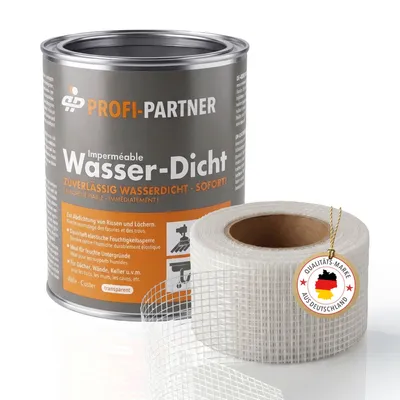 Produktbild von PROFI-PARTNER Wasser-Dicht 750 ml Transparent mit Gitter – dauerelastische Dichtmasse für Dach, Risse, Löcher & feuchte Untergründe