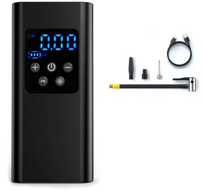 Productafbeelding van Elektrische mini-fietspomp, 150 PSI, 6000 mAh batterij, draagbare compressor voor banden en fietsen