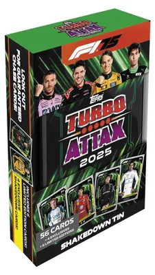 Produktbild von Topps - Turbo Attax Formel 1 2025 - Trading Cards -  1 Mega Tin Box (zufällige Auswahl)